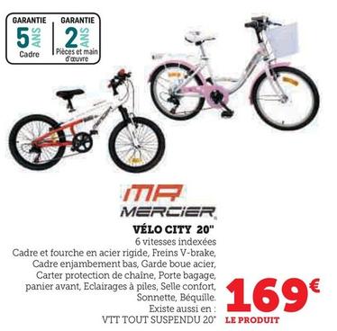 Mercier - Vélo City 20" offre à 169€ sur Super U