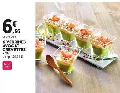 6 Verrines Avocat Crevettes offre à 6,95€ sur E.Leclerc