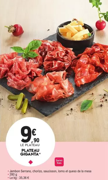 Plateau Giganta offre à 9,9€ sur E.Leclerc