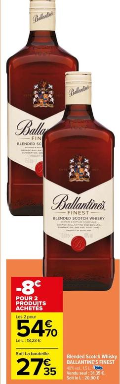Ballantine'S - Blended Scotch Whisky Finest offre à 31,35€ sur Carrefour Contact