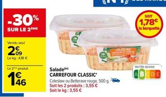 Carrefour - Salade Classic' offre à 1,78€ sur Carrefour Contact