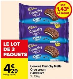 Cadbury - Cookies Crunchy Melts Oreo Cream offre à 4,29€ sur Carrefour Contact