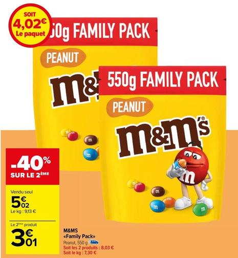 M&m's - Family Pack offre à 4,02€ sur Carrefour Contact