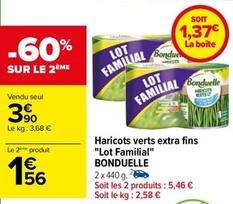 Bonduelle - Haricots Verts Extra Fins "Lot Familial" offre à 3,9€ sur Carrefour Contact