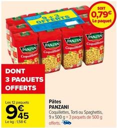 Panzani - Pates  offre à 9,45€ sur Carrefour Contact