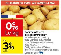 Pommes de terre offre à 3,79€ sur Carrefour Contact