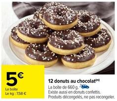 12 Donuts Au Chocolat  offre à 5€ sur Carrefour Contact
