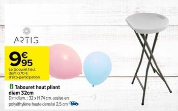Table pliante offre à 9,95€ sur Carrefour Contact