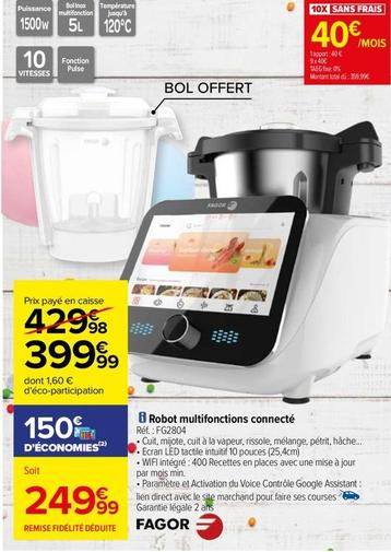 Robot de cuisine offre à 399,99€ sur Carrefour Contact