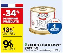 Delpeyrat - Bloc De Foie Gras De Canard offre à 9,17€ sur Carrefour Contact
