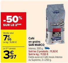 San Marco - Café En Grains offre à 7,95€ sur Carrefour Contact