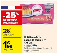 Yabon - Gâteau De Riz Nappé De Caramel offre à 1,99€ sur Carrefour Contact