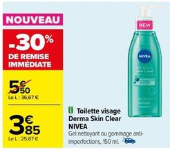 Nivea - Toilette Visage Derma Skin Clear offre à 3,85€ sur Carrefour Contact