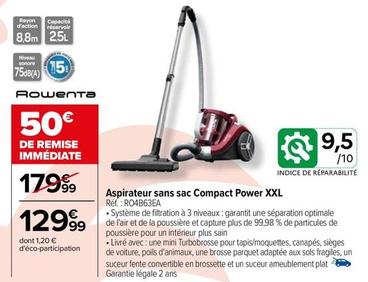 Rowenta - Aspirateur Sans Sac Compact Power Xxl Réf.: RO4B63EA offre à 129,99€ sur Carrefour Contact