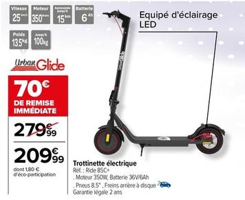 Urban Glide - Trottinette Electrique  offre à 209,99€ sur Carrefour Contact