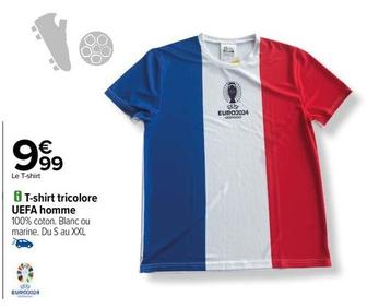 T-Shirt Tricolore Uefa Homme offre à 9,99€ sur Carrefour Contact
