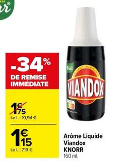 Knorr - Arôme Liquide Viandox offre à 1,15€ sur Carrefour Contact