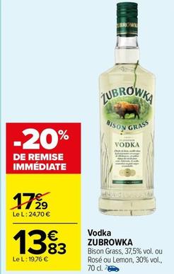 Zubrowka - Vodka offre à 13,83€ sur Carrefour Contact