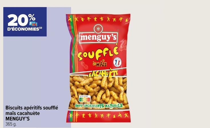Menguy'S - Biscuits Apéritifs Soufflé Maïs Cacahuète  offre sur Carrefour Contact