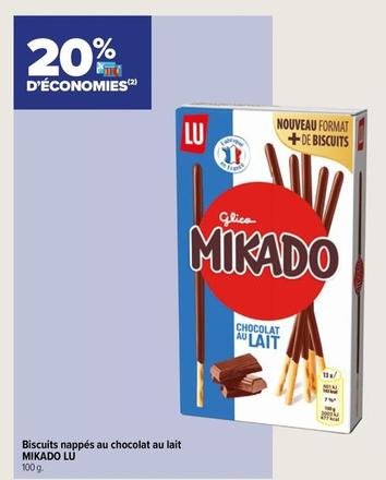 Lu - Biscuits Nappés Au Chocolat Au Lait Mikado offre sur Carrefour Contact
