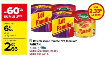 Ravioli offre à 6,65€ sur Carrefour Drive