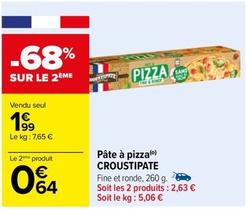 Pâte à pizza offre à 1,99€ sur Carrefour Drive