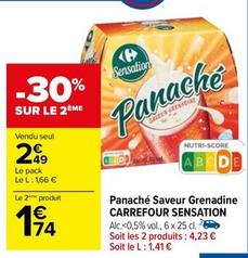 Carrefour - Panaché Saveur Grenadine Sensation offre à 2,49€ sur Carrefour Drive