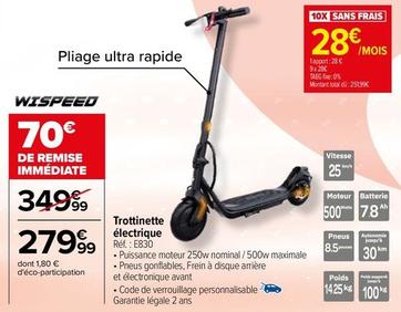 Trottinette offre à 279,99€ sur Carrefour Drive