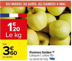 Pommes offre à 3,6€ sur Carrefour Drive