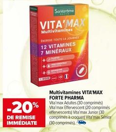 Santarome - Multivitamines Vita'Max Forte Pharma  offre sur Carrefour Drive