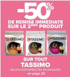 L'or - Sur Tout Tassimo offre sur Carrefour Drive