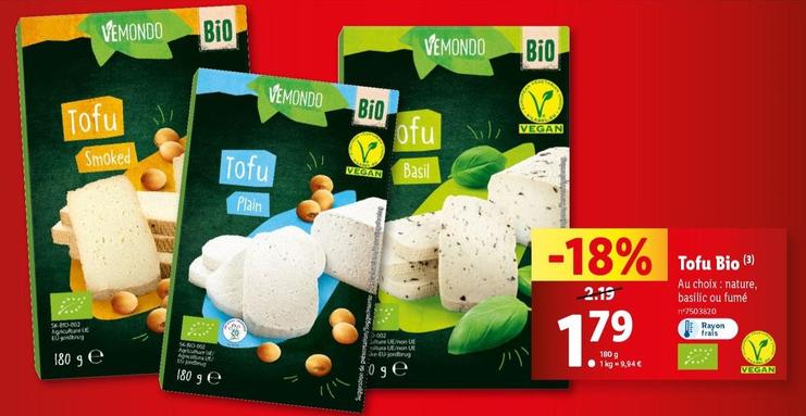 Vemondo - Tofu Bio offre à 1,79€ sur Lidl