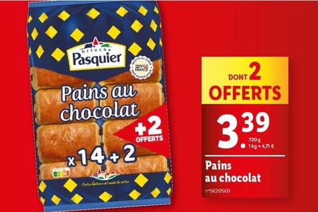 Pasquier - Pains Au Chocolat offre à 3,39€ sur Lidl