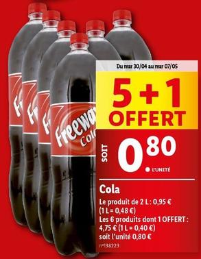 Freeway - Cola offre à 0,8€ sur Lidl