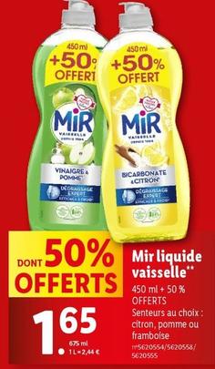 Mir - Liquide Vaisselle offre à 1,65€ sur Lidl