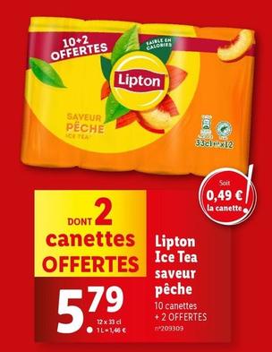 Lipton - Ice Tea Saveur Pêche offre à 5,79€ sur Lidl