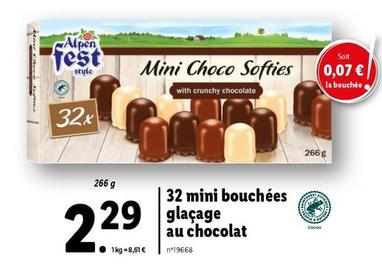 Alpen Fest - 32 Mini Bouchées Glaçage Au Chocolat offre à 2,29€ sur Lidl