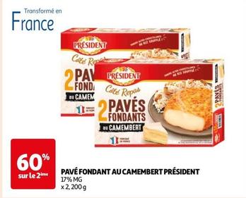 Président - Pavé Fondant Au Camembert offre sur Auchan Hypermarché