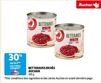 Auchan - Betteraves En Dès offre sur Auchan Hypermarché