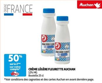 Auchan - Crème Légère Fleurette offre sur Auchan Hypermarché