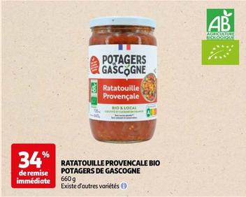 Ratatouille Provencale Bio Potagers De Gascogne offre sur Auchan Hypermarché