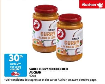 Auchan - Sauce Curry Noix De Coco offre sur Auchan Hypermarché