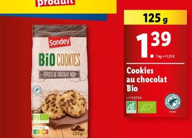 Sondey - Cookies Au Chocolat Bio offre à 1,39€ sur Lidl