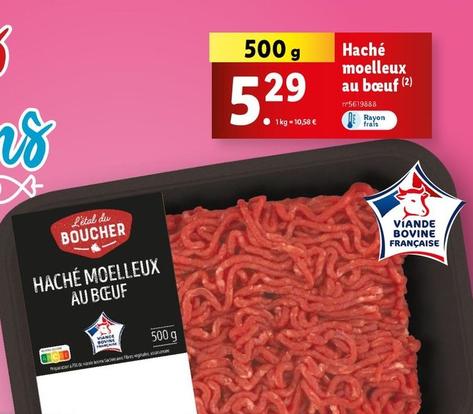 Haché Moelleux Au Bœuf offre à 5,29€ sur Lidl