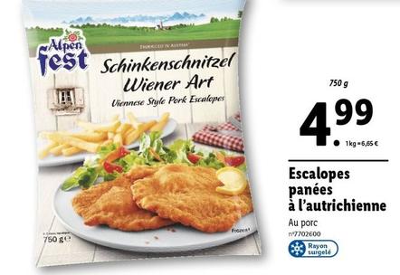 Alpen Fest Style - Escalopes Panées À L'autrichienne offre à 4,99€ sur Lidl