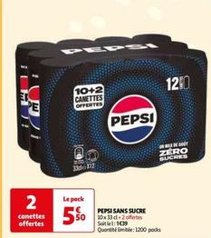 Pepsi - Sans Sucre offre à 5,5€ sur Auchan Hypermarché