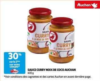 Sauce Curry Noix De Coco Auchan offre sur Auchan Supermarché