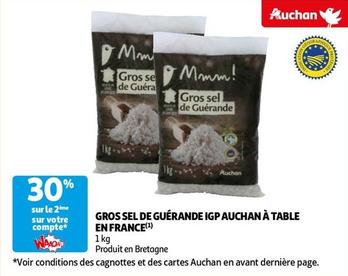 Gros Sel De Guérande Igp Auchan À Table En France offre sur Auchan Supermarché