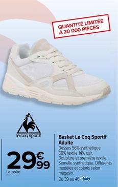 Le Coq Sportif - Basket Adulte offre à 29,99€ sur Carrefour City