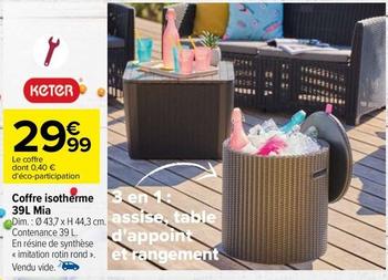 Coffre offre à 29,99€ sur Carrefour City